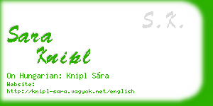 sara knipl business card