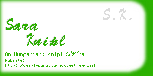 sara knipl business card